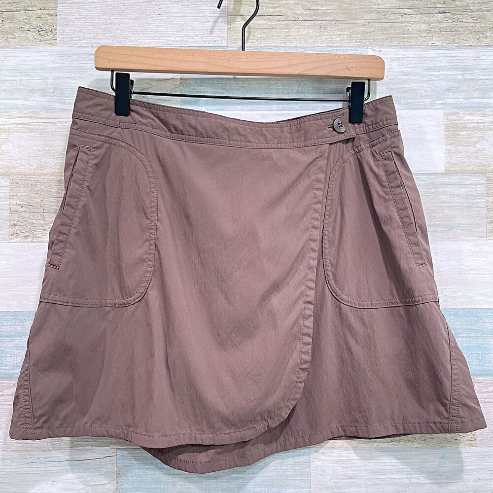 Patagonia Activewear Wrap Skort Brown High Rise Hiking Outdoors Trail Womens 8